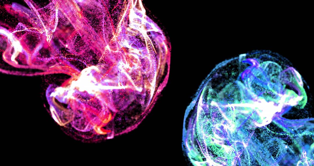 Holographic Light Waves Abstract Digital Art