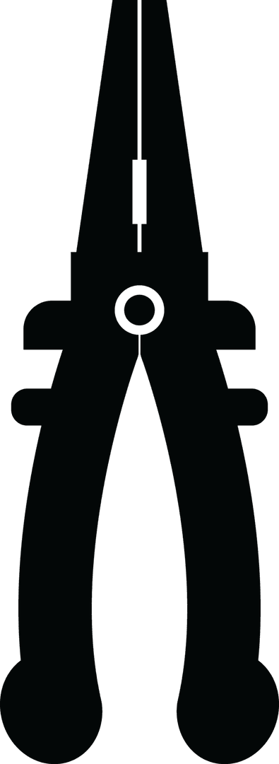 Pliers Silhouette Icon on Transparent Background