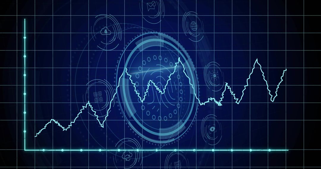 Innovative Data Waveform on Futuristic Digital Dashboard