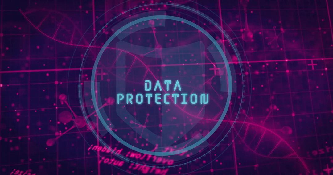 Digital Interface Showcasing Concept of Data Protection and Security