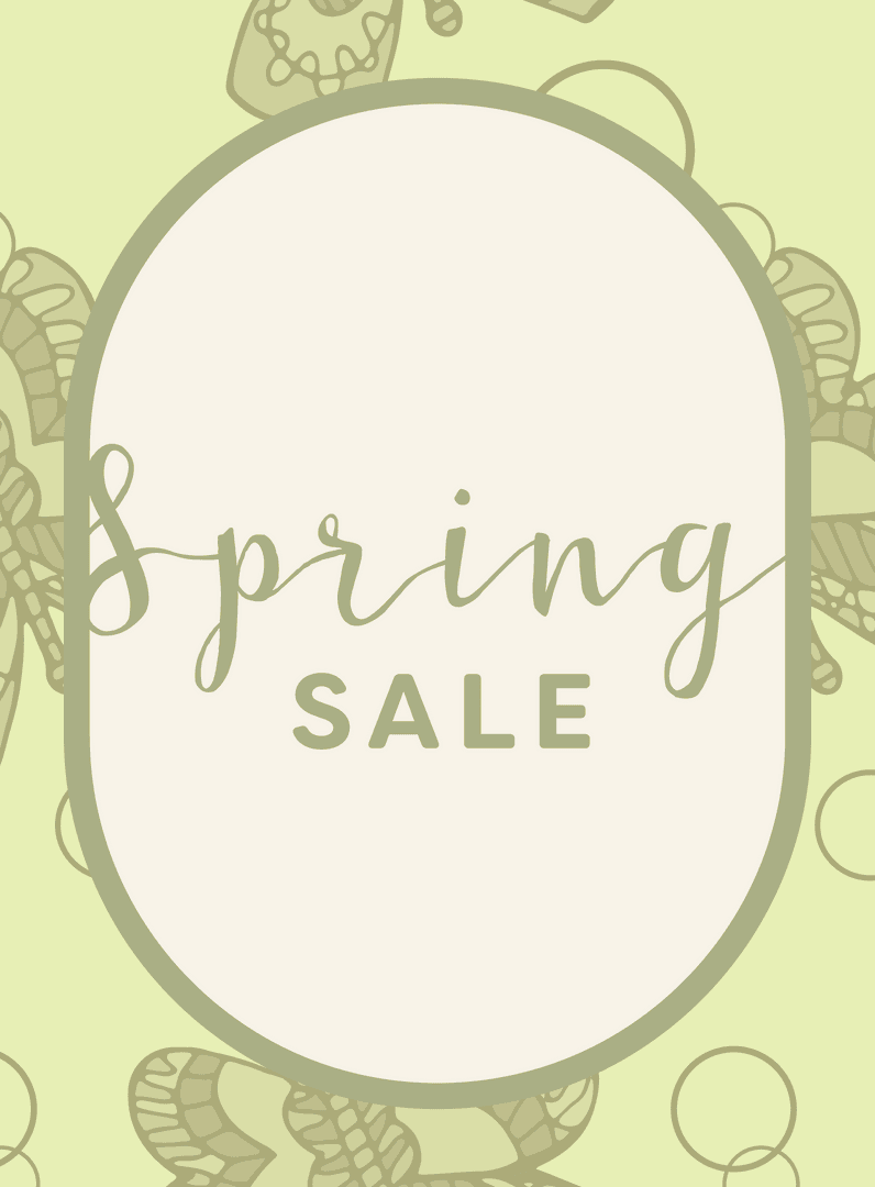 Spring Sale Text Design on Transparent Background for Marketing