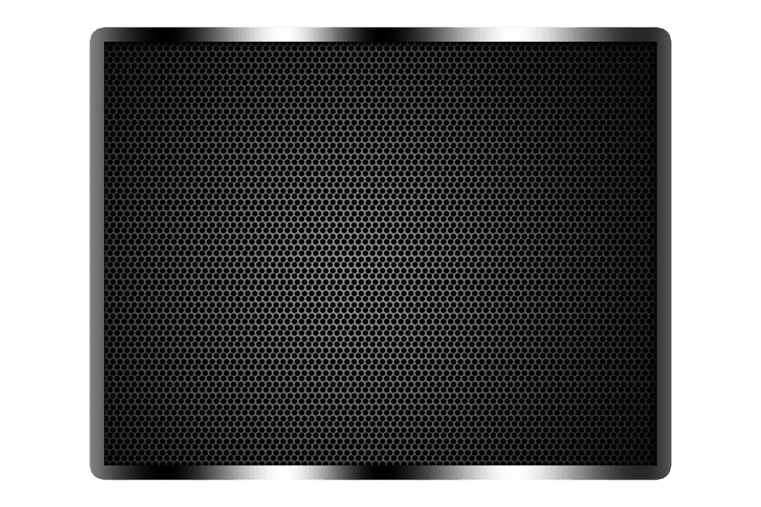 Transparent Isolated Digital Screen Grid Illustration with Metal Frame