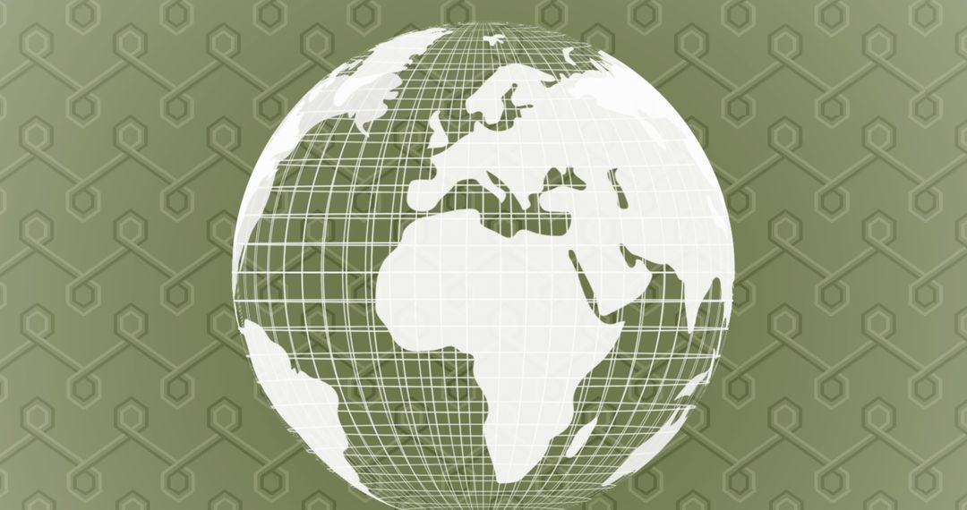 Digital Globe with Network Connectivity Symbols Concept