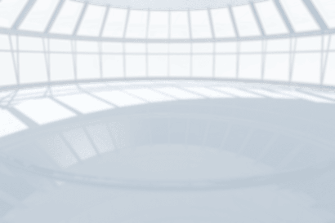 Transparent Curved Architectural Platform with Sweeping Window Grid