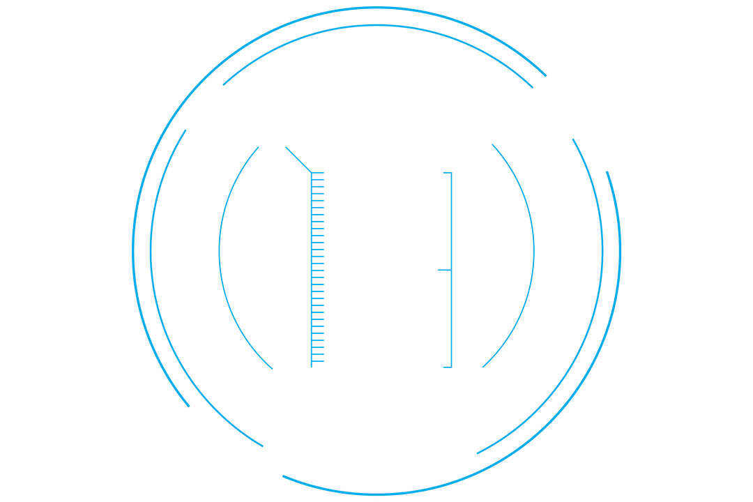 Transparent Circular Blue Tech Scope Illustration