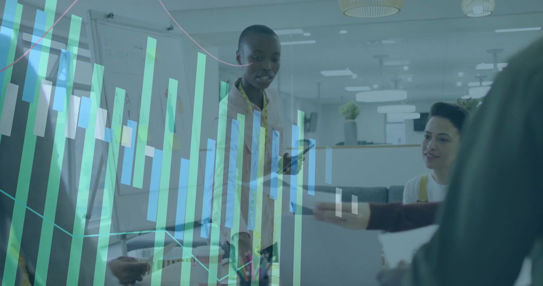 Collaborative Teamwork Analyzing Data in Modern Office Environment