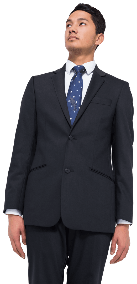 Confident Businessman Posing on Transparent Background Isolated