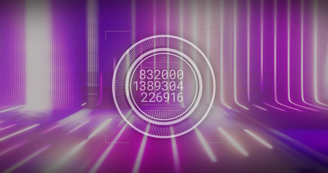 Holographic Interface with Numbers in Neon Virtual Space