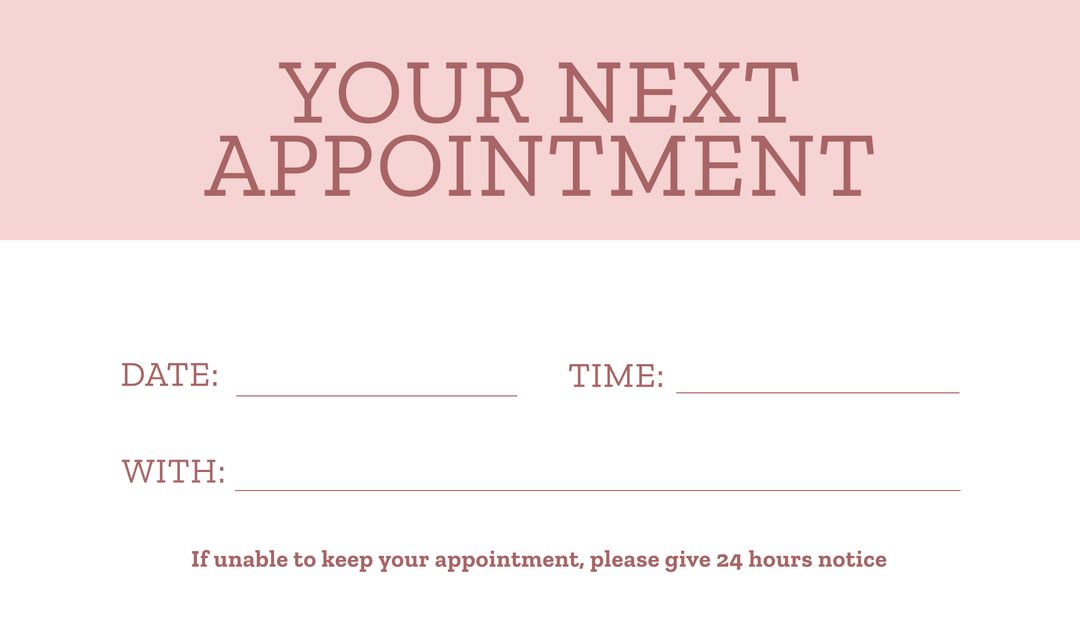 Blank Appointment Reminder Template with Soft Background - Download Free Stock Templates Pikwizard.com