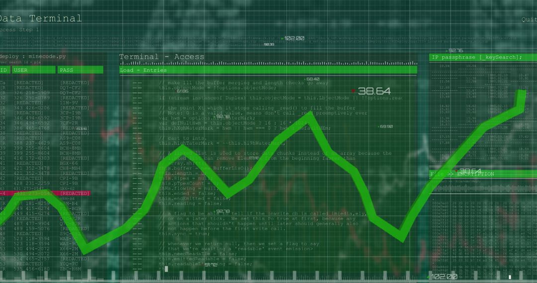 Digital Interface with Data Processing Visualization - Free Images, Stock Photos and Pictures on Pikwizard.com