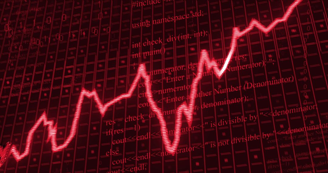 Stagflation Concept with Financial Data Coding Overlay