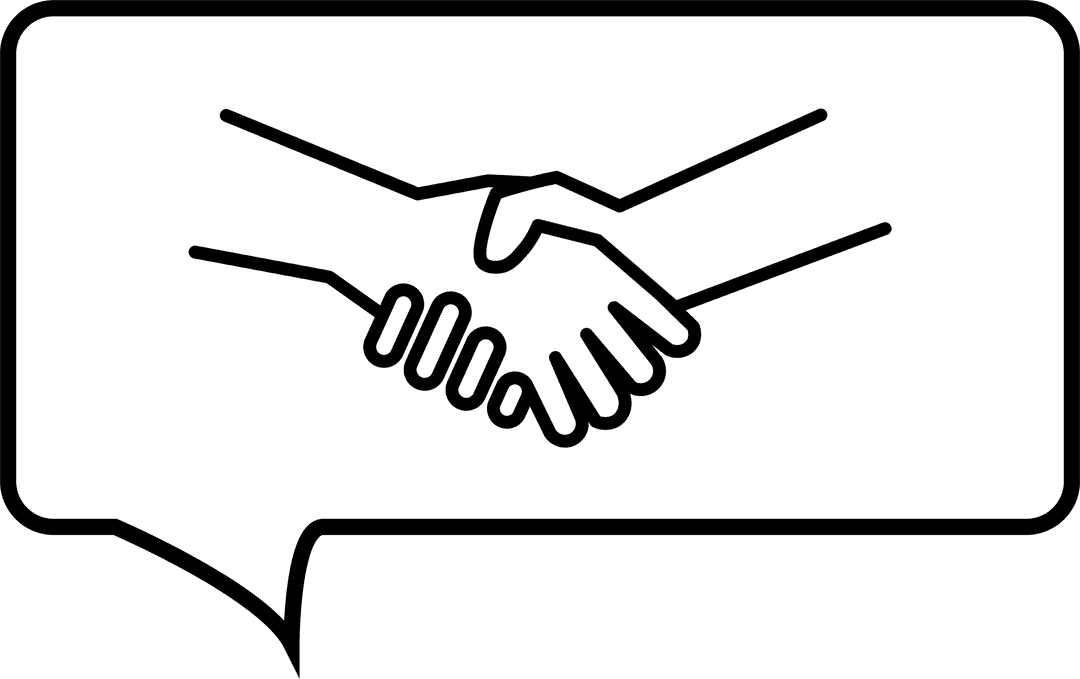 Black Transparent Speech Bubble on White Background