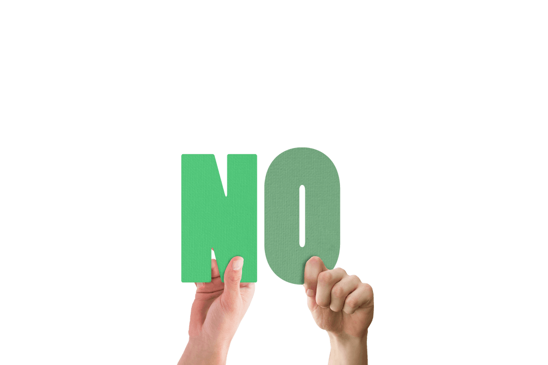 Hands Holding NO Text Transparent Message of Rejection - Download Free Stock Images Pikwizard.com