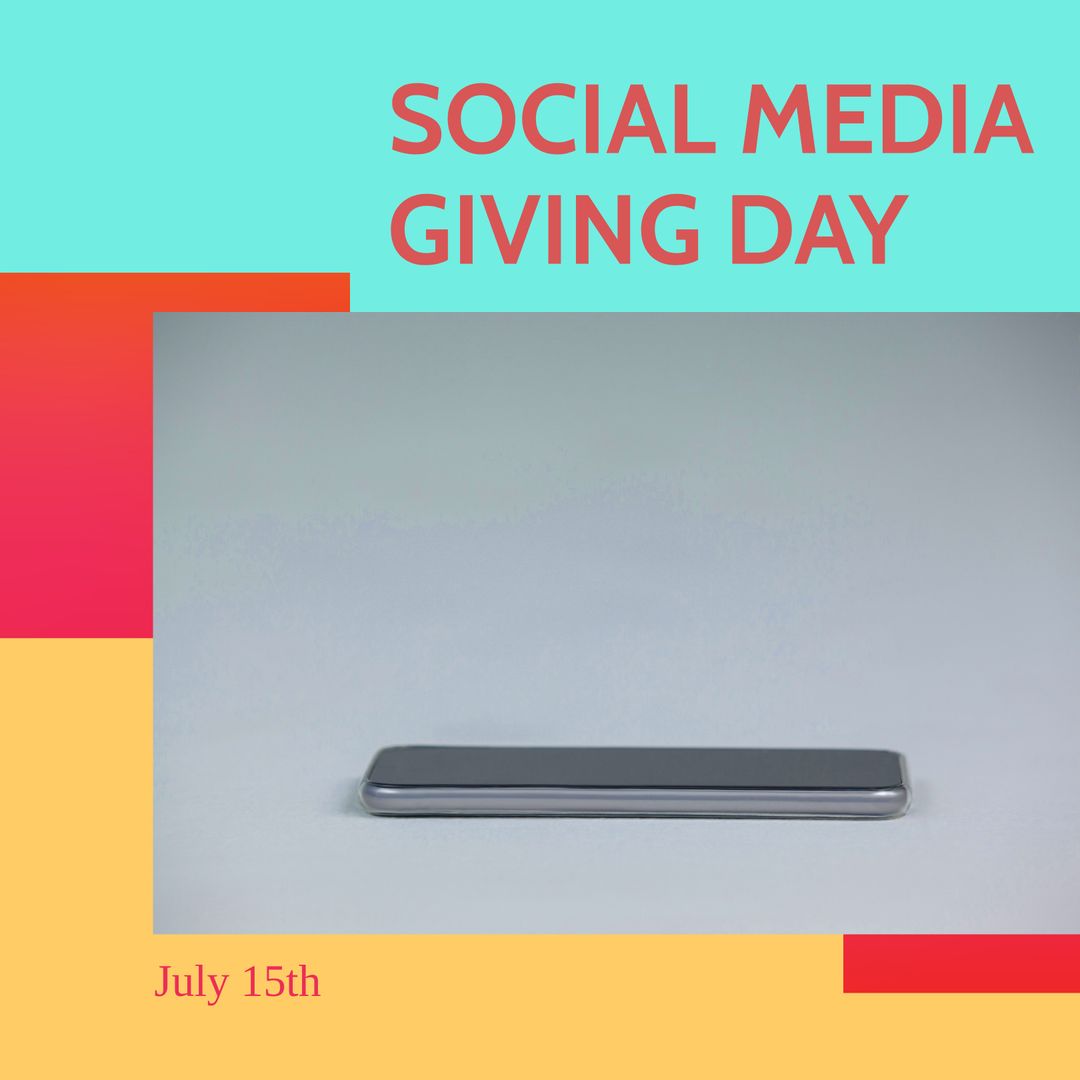 Social Media Giving Day Concept with Smartphone Display
