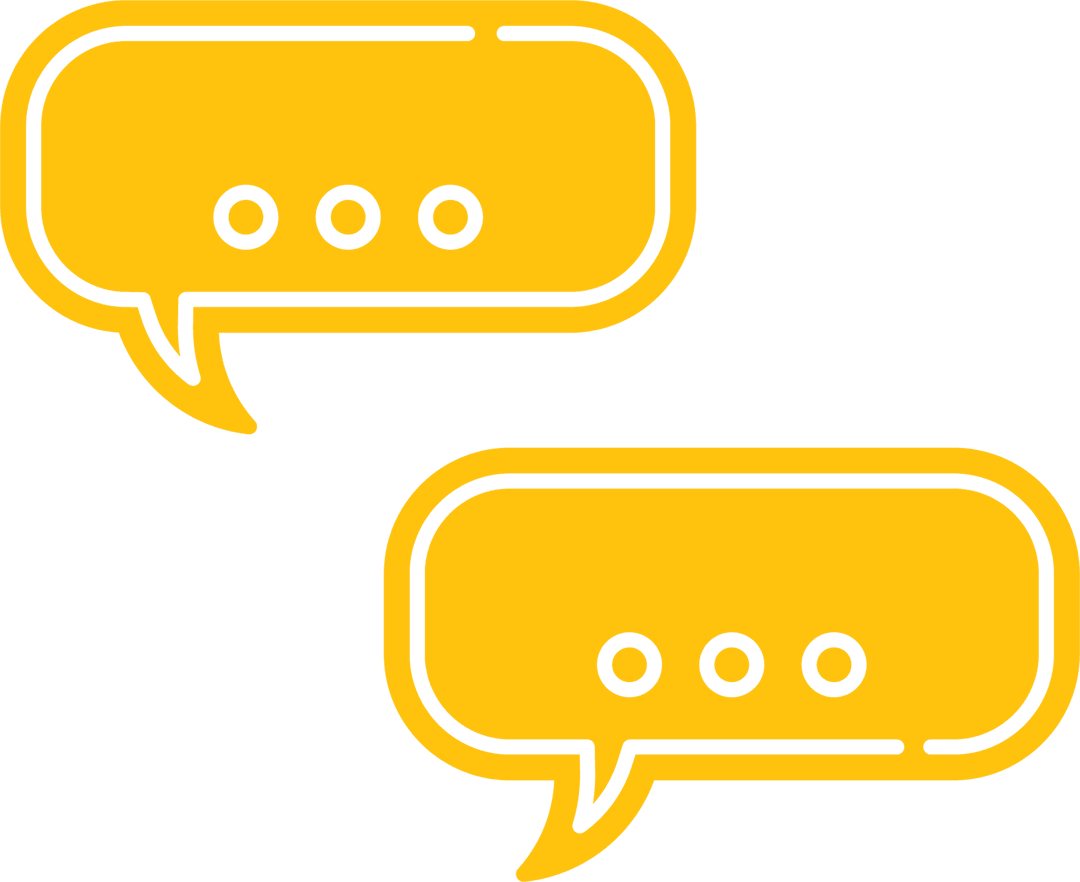 Transparent Yellow Speech Bubbles Isolated for Creative Communication