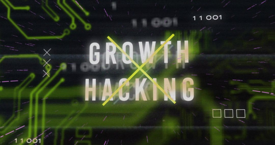 Futuristic Growth Hacking Concept on Digital Interface