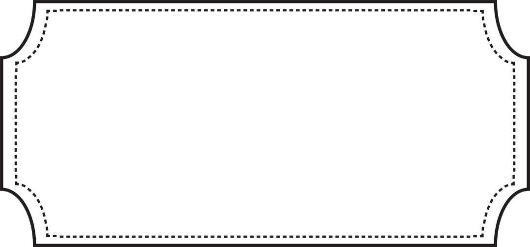 White Blank Badge Design with Dotted Edges on Transparent Background