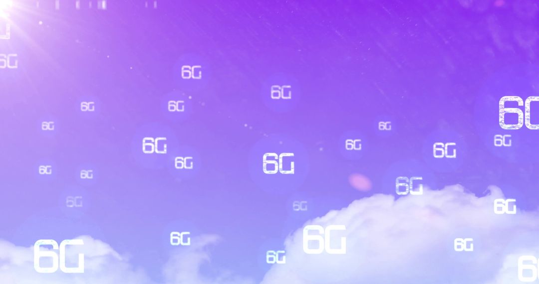 6G Technology Futuristic Digital Interface Concept