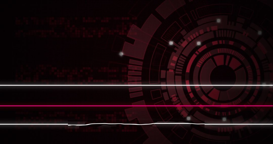 Futuristic Digital Interface with Glowing Diodes and Scope