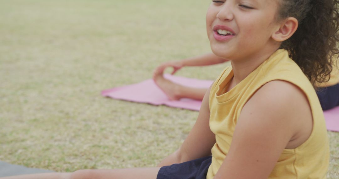 Happy Diverse Girls Doing Stretching Exercises on School Field