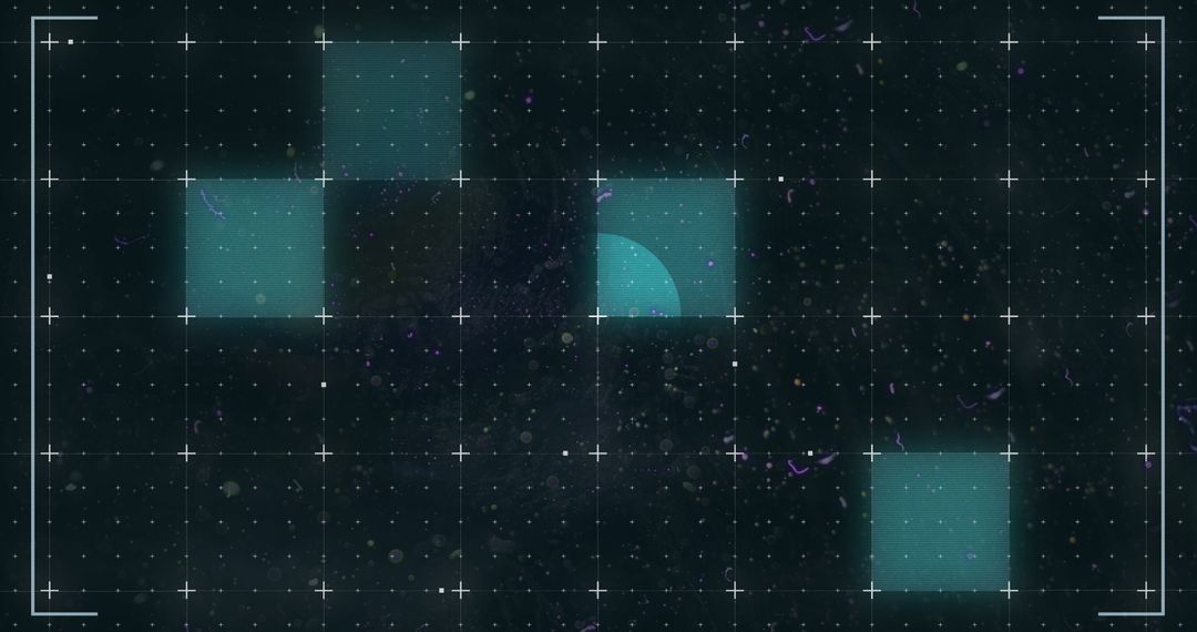 Digital Interface Blueprint with Scanning Effect