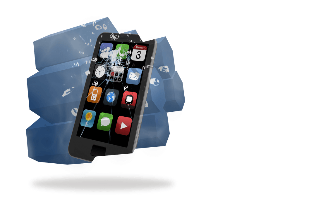 Digital Smartphone with Hexagon Icons on Transparent Background - Download Free Stock Images Pikwizard.com