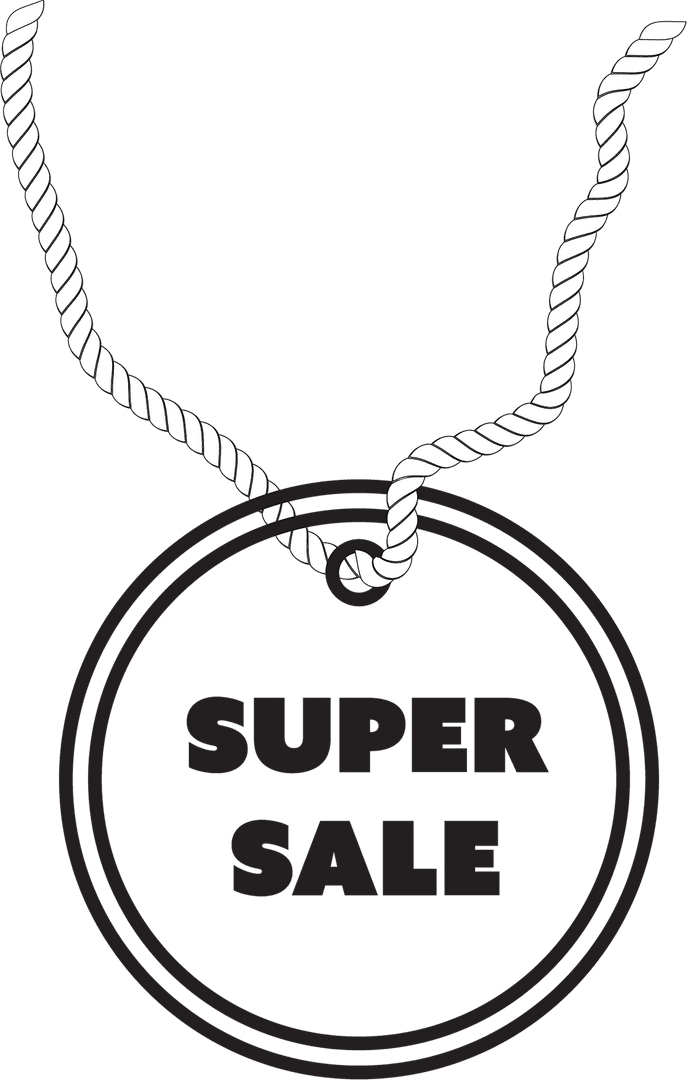 Super Sale Pendant Sign on Transparent Background Vector