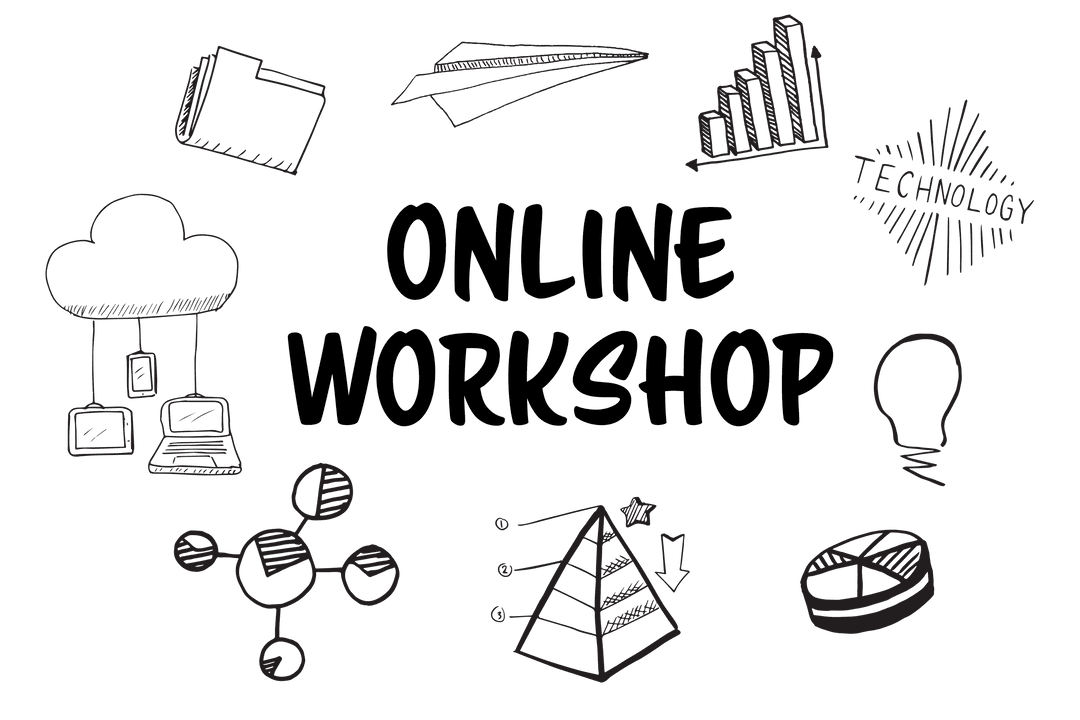 Digital Symbols and Network Concept on Transparent Background