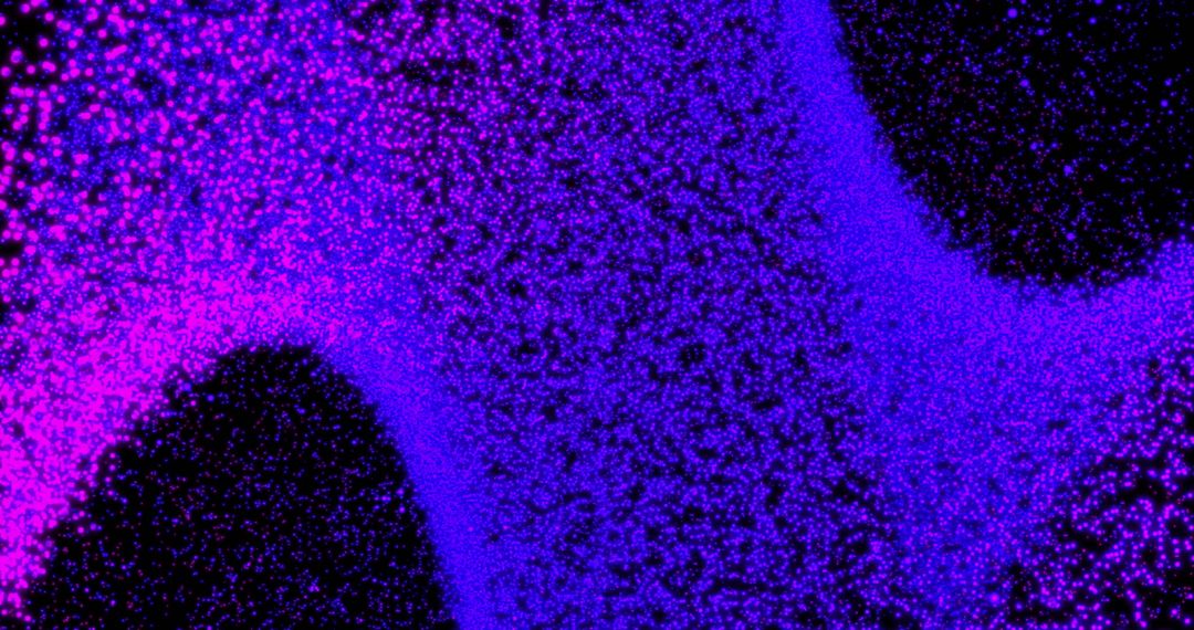 Abstract Purple Glowing Light Mesh on Black Background