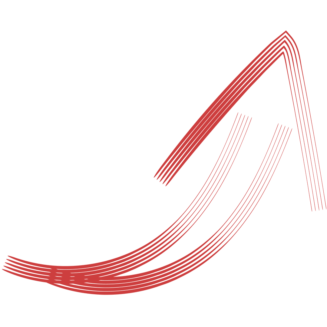 Dynamic Red Arrow on Transparent Background Vector Illustration