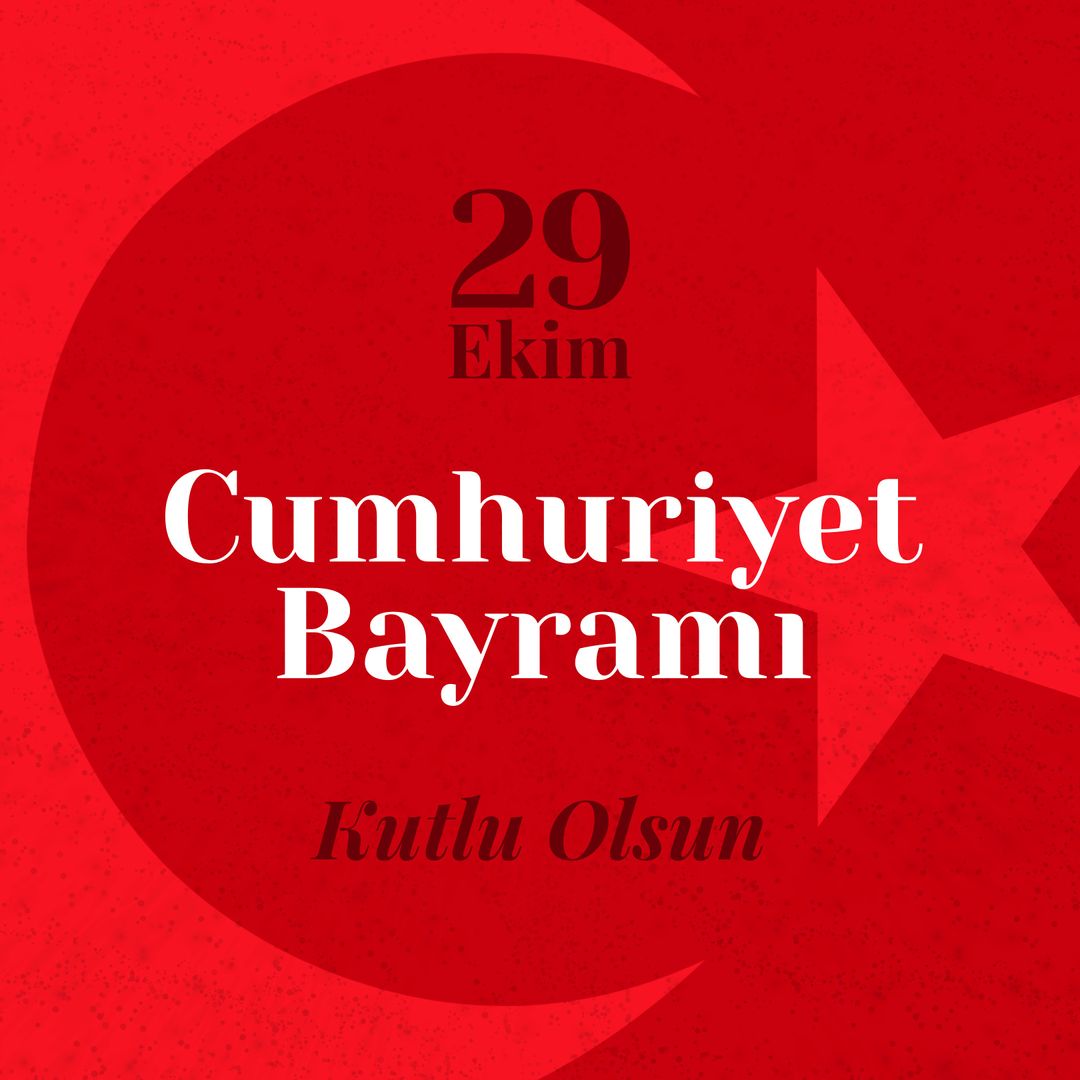 Turkey Republic Day Celebration Design with Flag