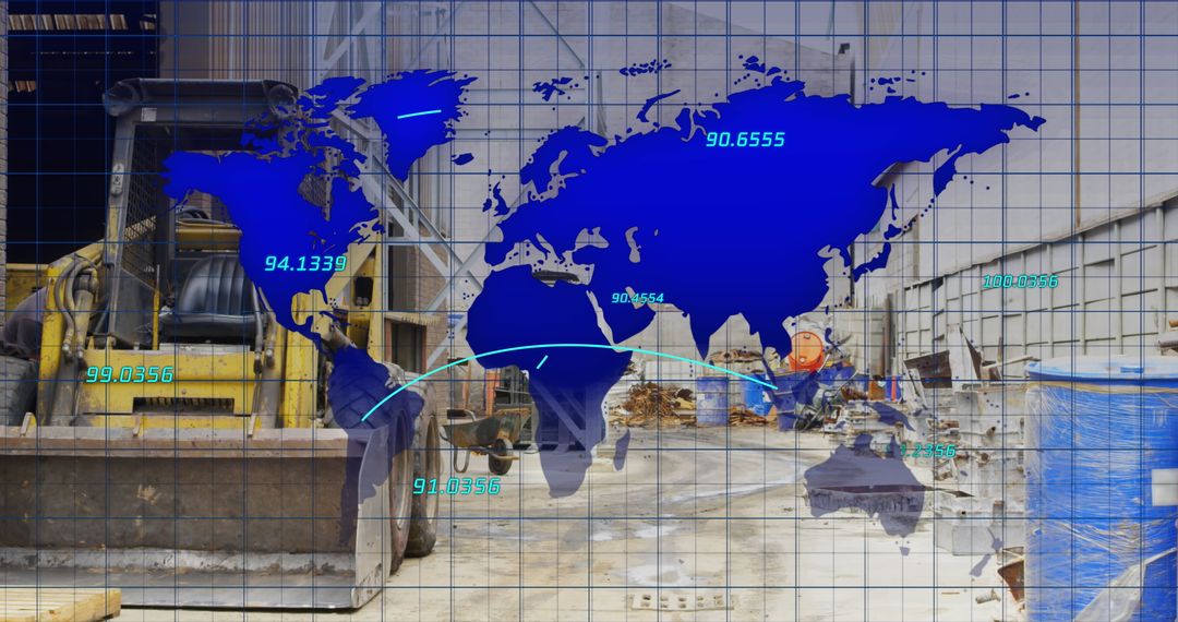 Global Map Overlay on Construction Site