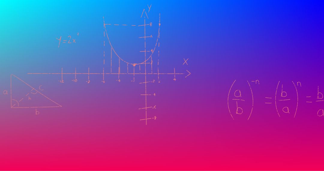 Handwritten Mathematical Formulae on Colorful Gradient Background