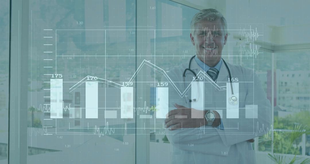 Confident Doctor Using Health Analytics with Digital Interfaces