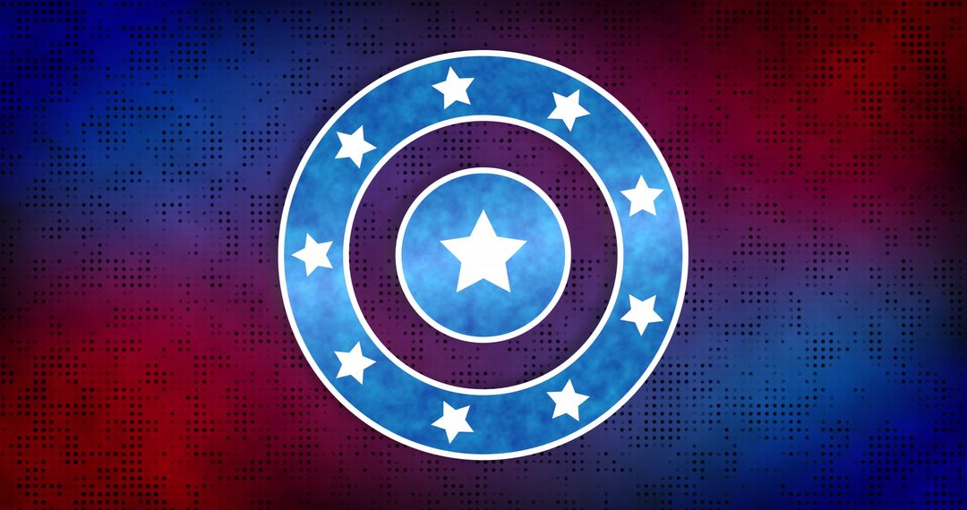 Patriotic Star Circles on Dynamic Gradient Background