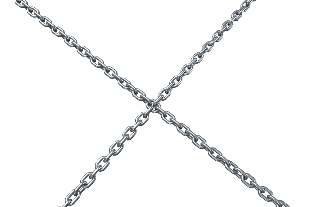 Crossed Silver Chains on Transparent Background - Download Free Stock Images Pikwizard.com