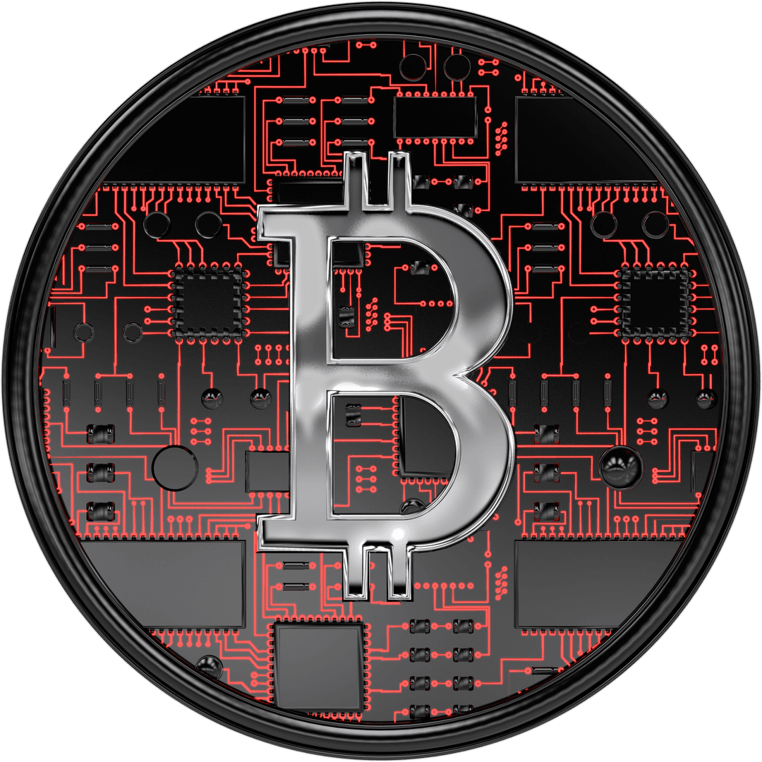 Transparent Bitcoin Design with Red Circuitry Pattern - Download Free Stock Images Pikwizard.com