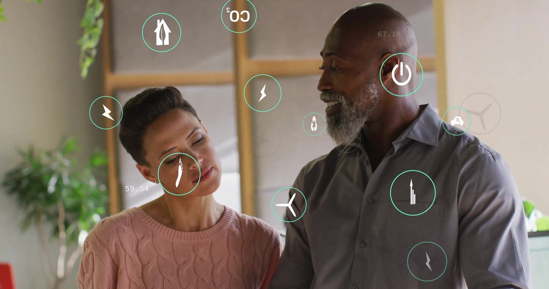 Diverse Colleagues Discussing Digital Integration in Sustainable Office