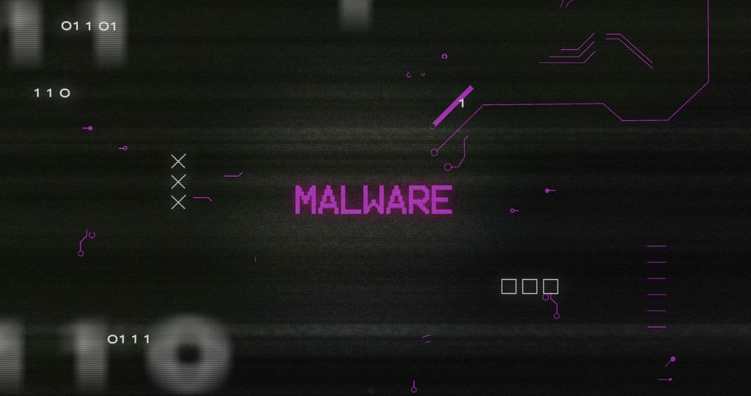 malware alert on digital interface with glitch effects - Free Images, Stock Photos and Pictures on Pikwizard.com