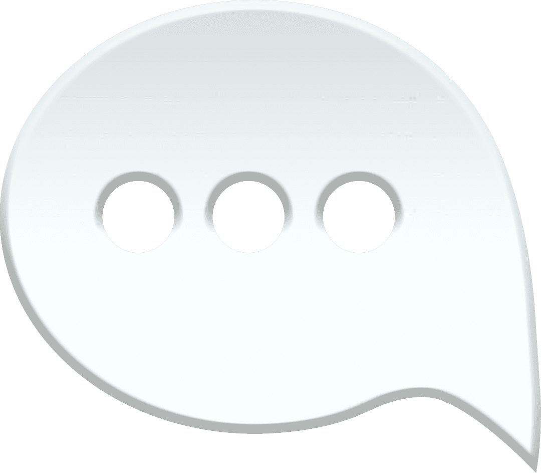 Transparent Word Balloon with Ellipsis Symbol