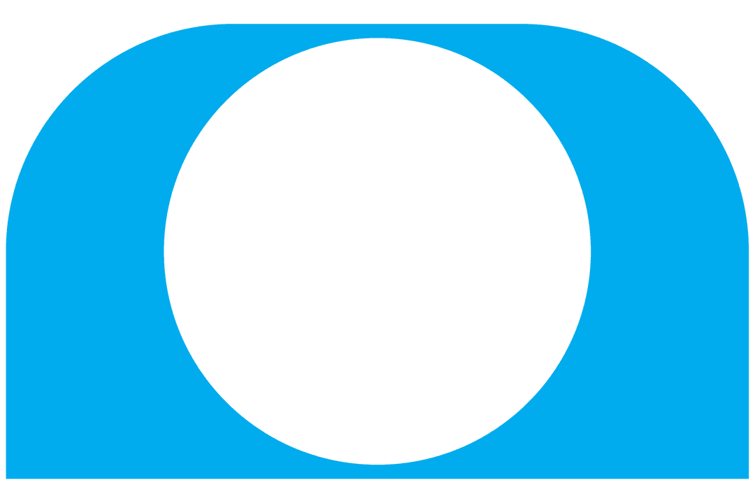 Transparent Illustration with Blue Circle and Cutout Design