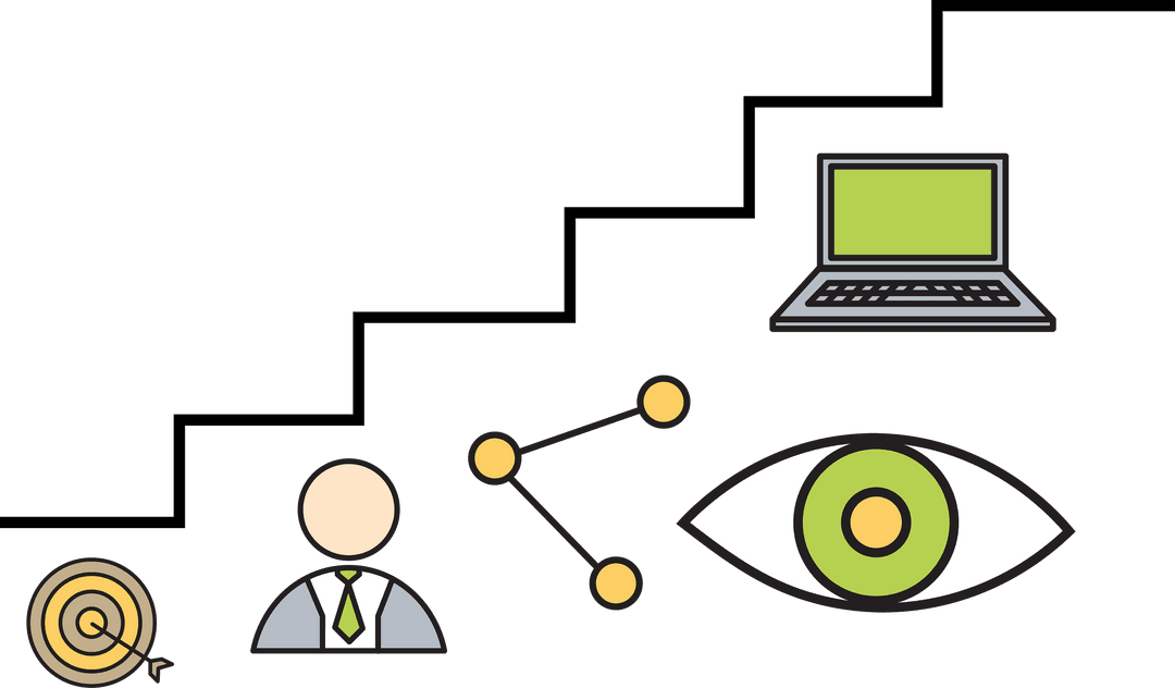 Business Development Icons on Transparent Background
