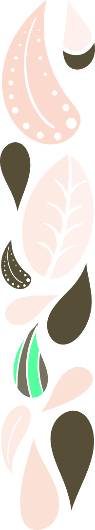 Transparent Abstract Pastel Leaves Illustration Design