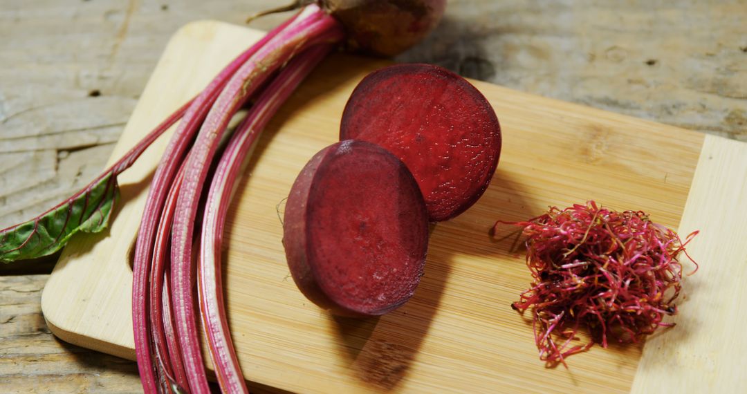 Fresh Sliced Beetroots on Wooden Cutting Board - Free Images, Stock Photos and Pictures on Pikwizard.com