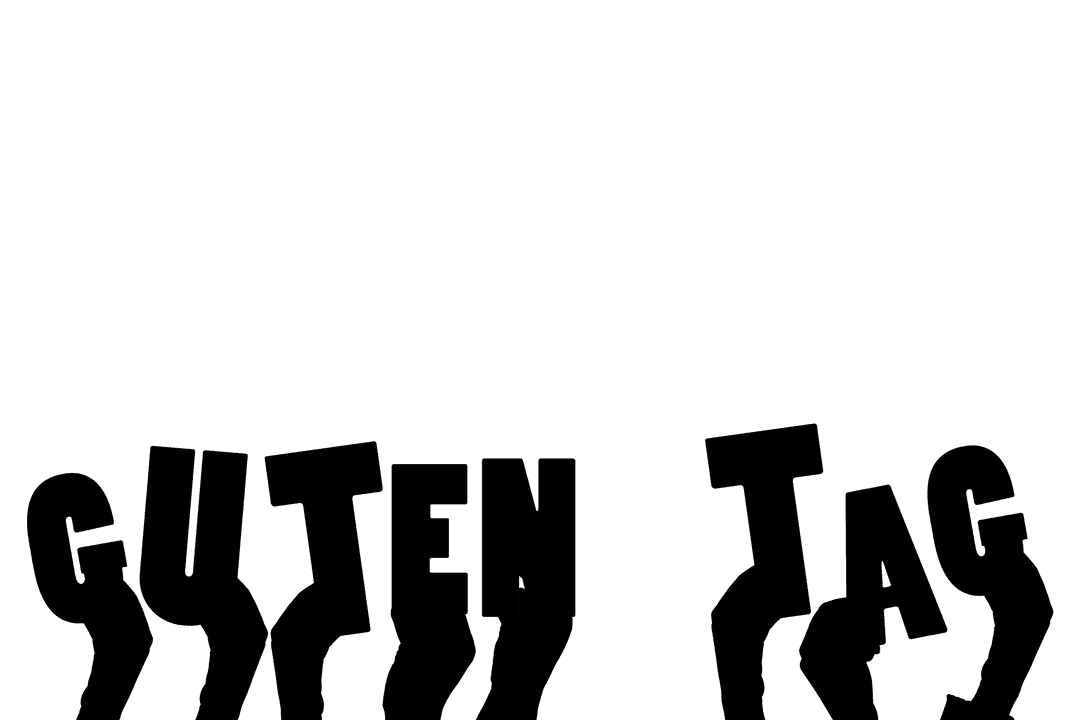 Greeting Hands with Guten Tag Text on Transparent Background