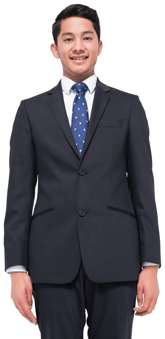 Smiling Businessman in Formal Suit Transparent Background