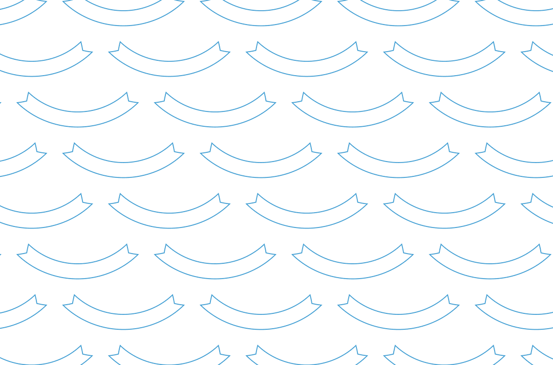 Abstract Blue Ribbon Pattern on Transparent Background