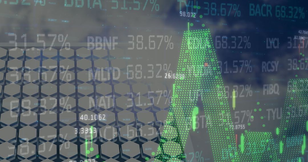 Digital Interface Overlay on Financial District Skyline