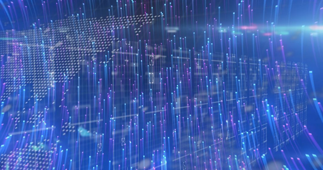 Dynamic Data Overlay on Global Map in Abstract Matrix - Free Images, Stock Photos and Pictures on Pikwizard.com