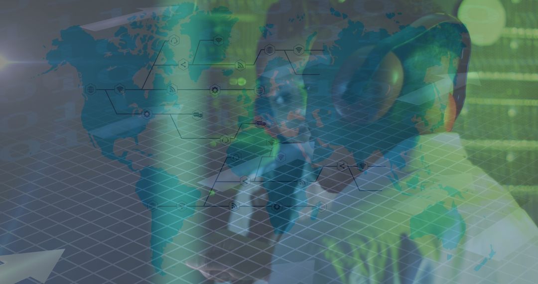 Innovation in Cloud Technology Concept with Professionals and Data Visualization